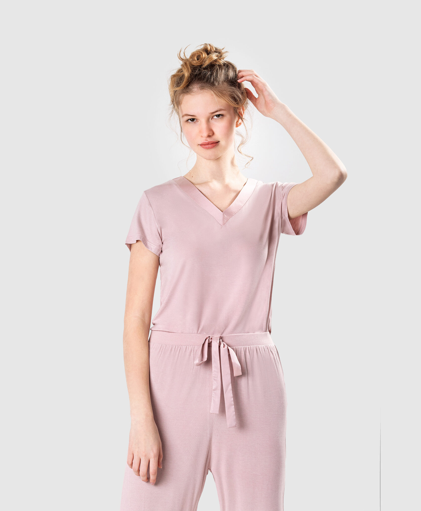 Soft Cotton Cozy Mood Women’s Pajama Set (Blush Pink) Mood Pajamas