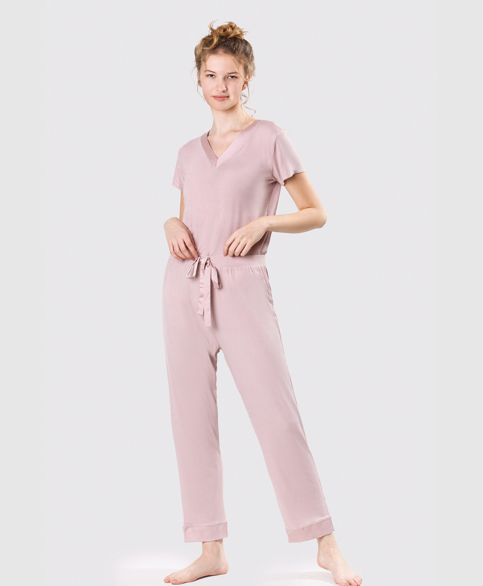 Soft Cotton Cozy Mood Women’s Pajama Set (Blush Pink) Mood Pajamas