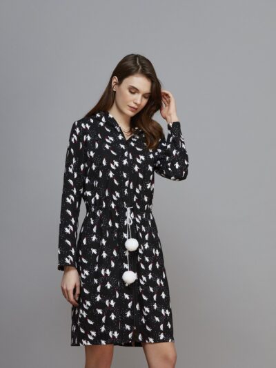 Penguin Printed Robe - Women's Robe