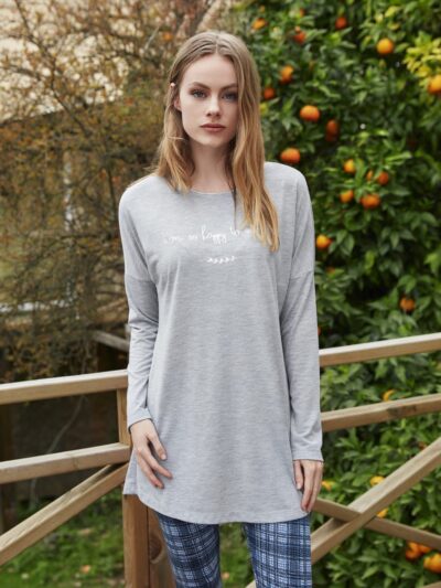 Blue/Gray Tight - Women's PJ Set