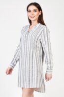 Striped Shirt Dress Cover Up