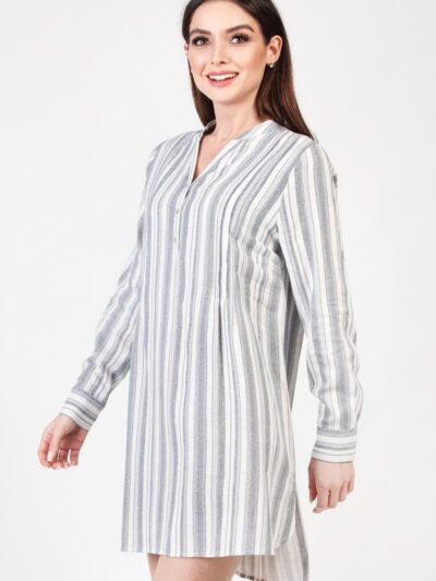 Striped Shirt Dress Cover Up