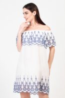 Embroidery Flower Beach Dress