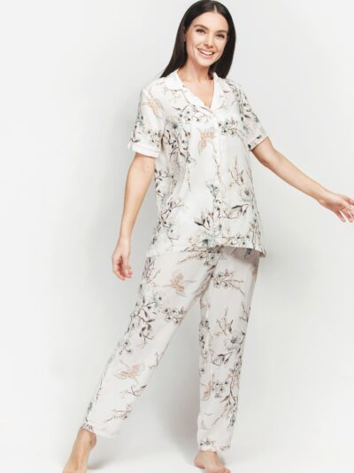 Floral Classic Short Sleeve Cropped PJ Set